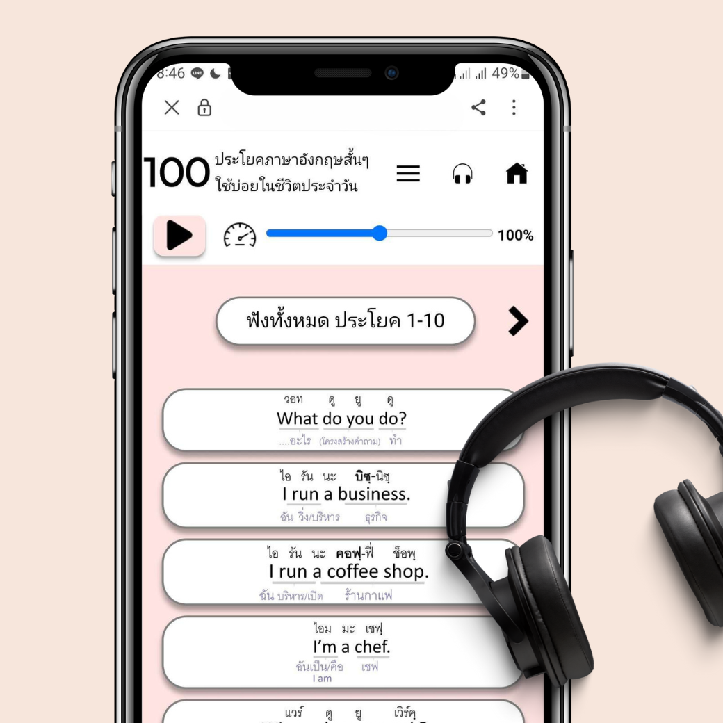 Ebook: 100 ประโยคภาษาอังกฤษใช้บ่อยในชีวีตประจำวัน